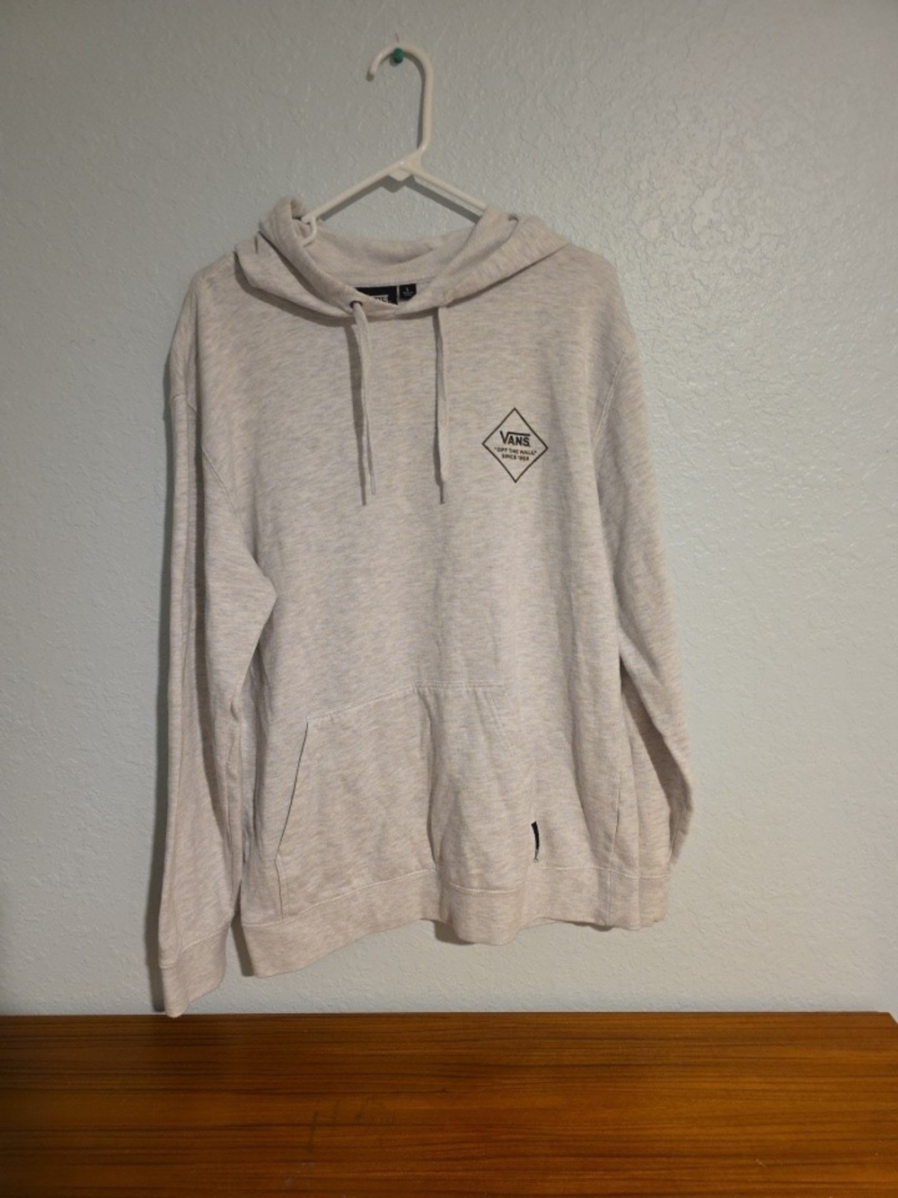 Vans Men's Heather Light Gray Crewneck Hoodie